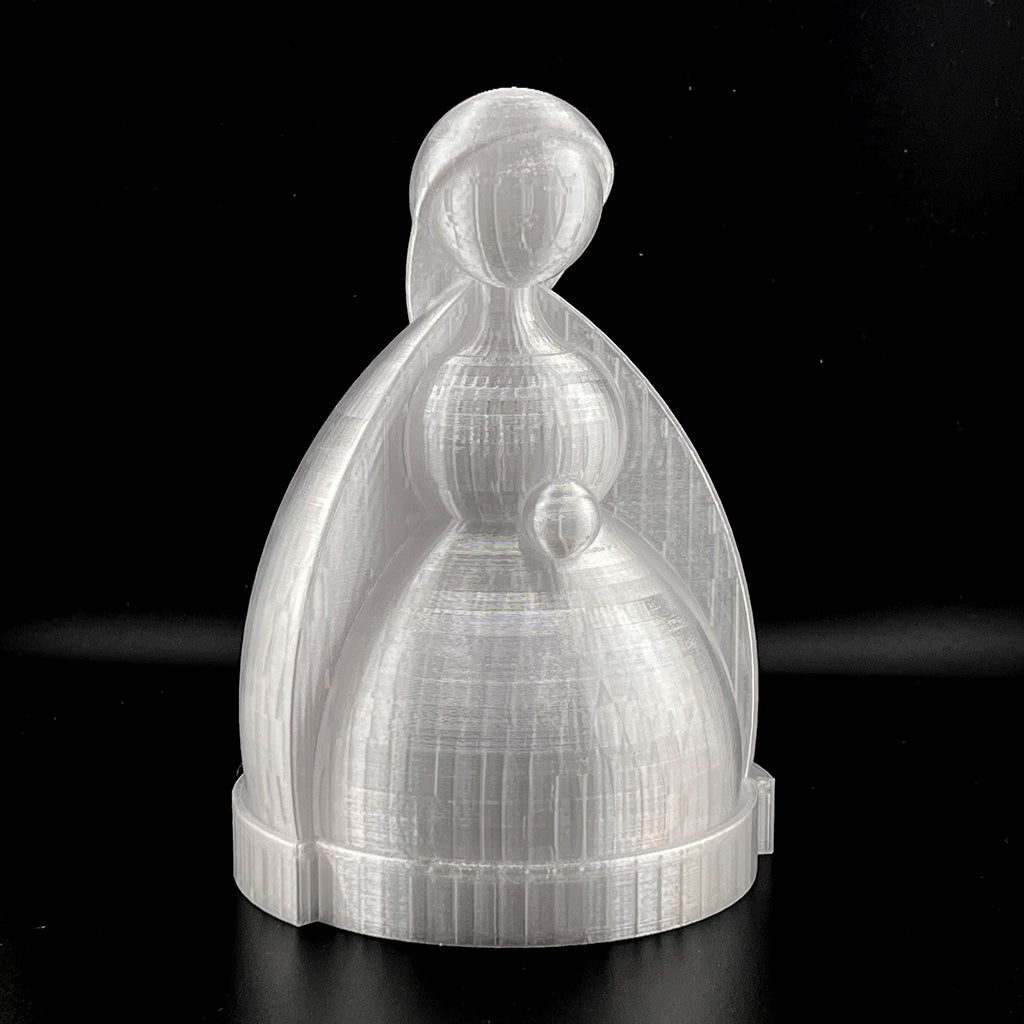 Backlit Modern 3D Printed Nativity Set